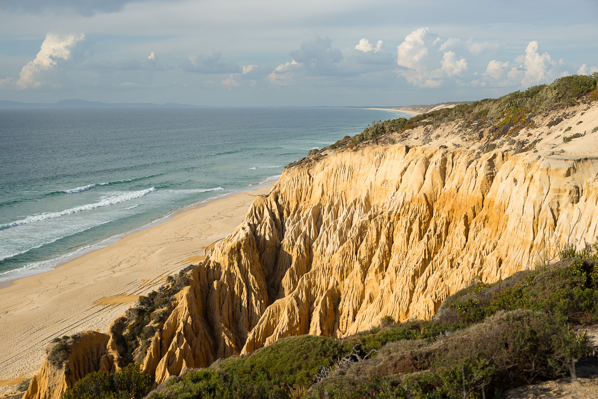Fascinating rock formations formed over millions of years on the coast of Praia da Galé