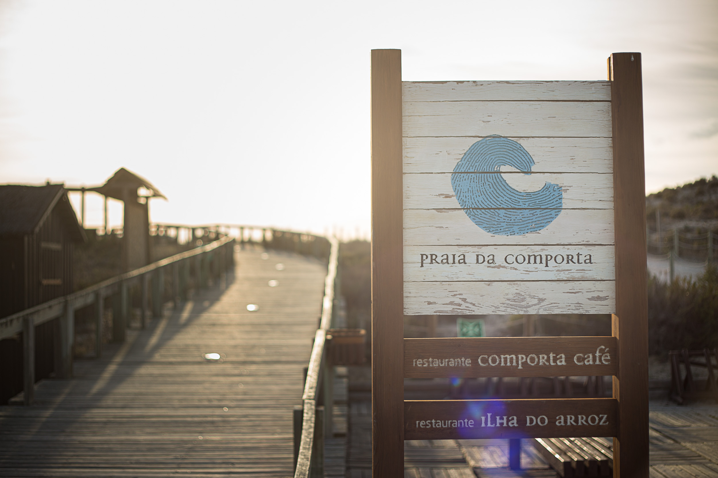 A picturesque sunset at Comporta Café right on the sandy beach